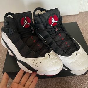 Jordan 6 Rings Black White Gym Red size 8.5m